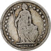 Switzerland, Franc, 1880, Bern, Silver, F(12-15), KM:24