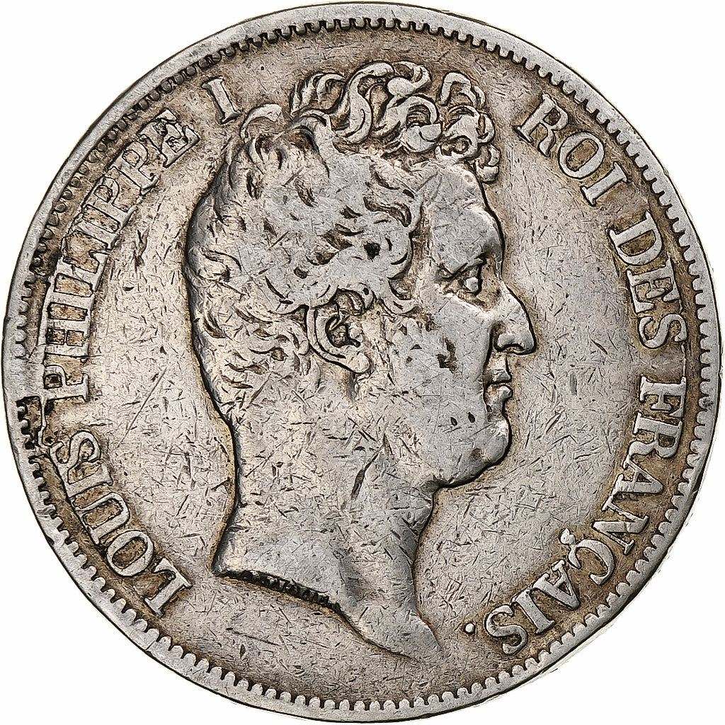 Francia, 5 Francs, Louis-Philippe, 1831, Paris, Argento, MB, Gadoury:676, Le
