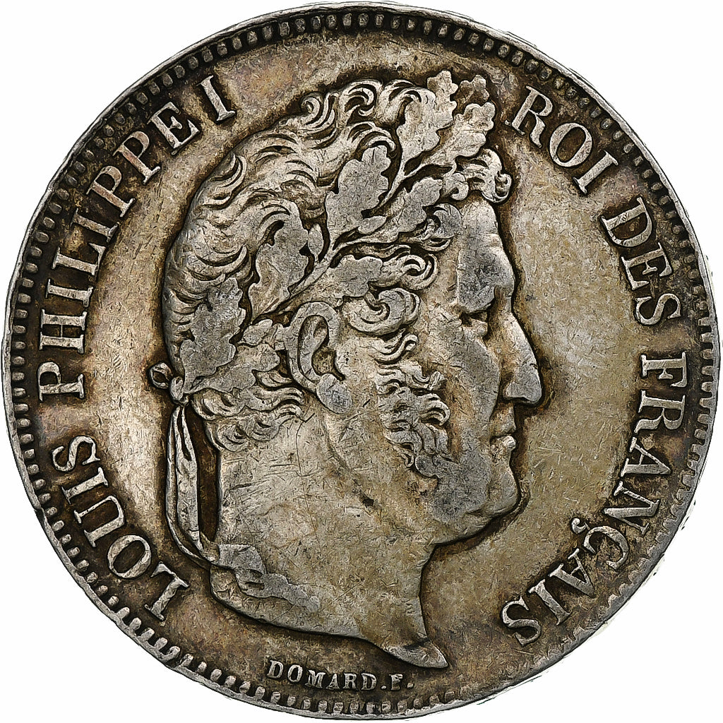 Francia, 5 Francs, Louis-Philippe, 1835, Lyon, Argento, BB, Gadoury:678