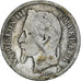 França, Napoleon III, 2 Francs, 1869, Paris, Prata, VG(8-10), Le Franc:F.263