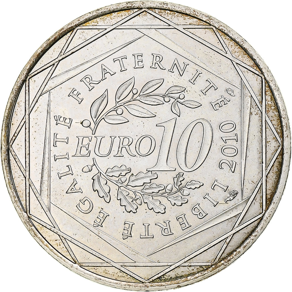 Frankrijk, 10 Euro, 2010, Paris, Zilver, PR, KM:1657