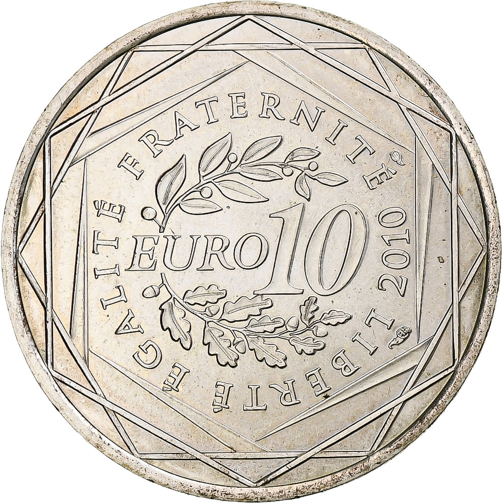 France, 10 Euro, Euros des régions, 2010, Paris, Argent, SUP+, KM:1650