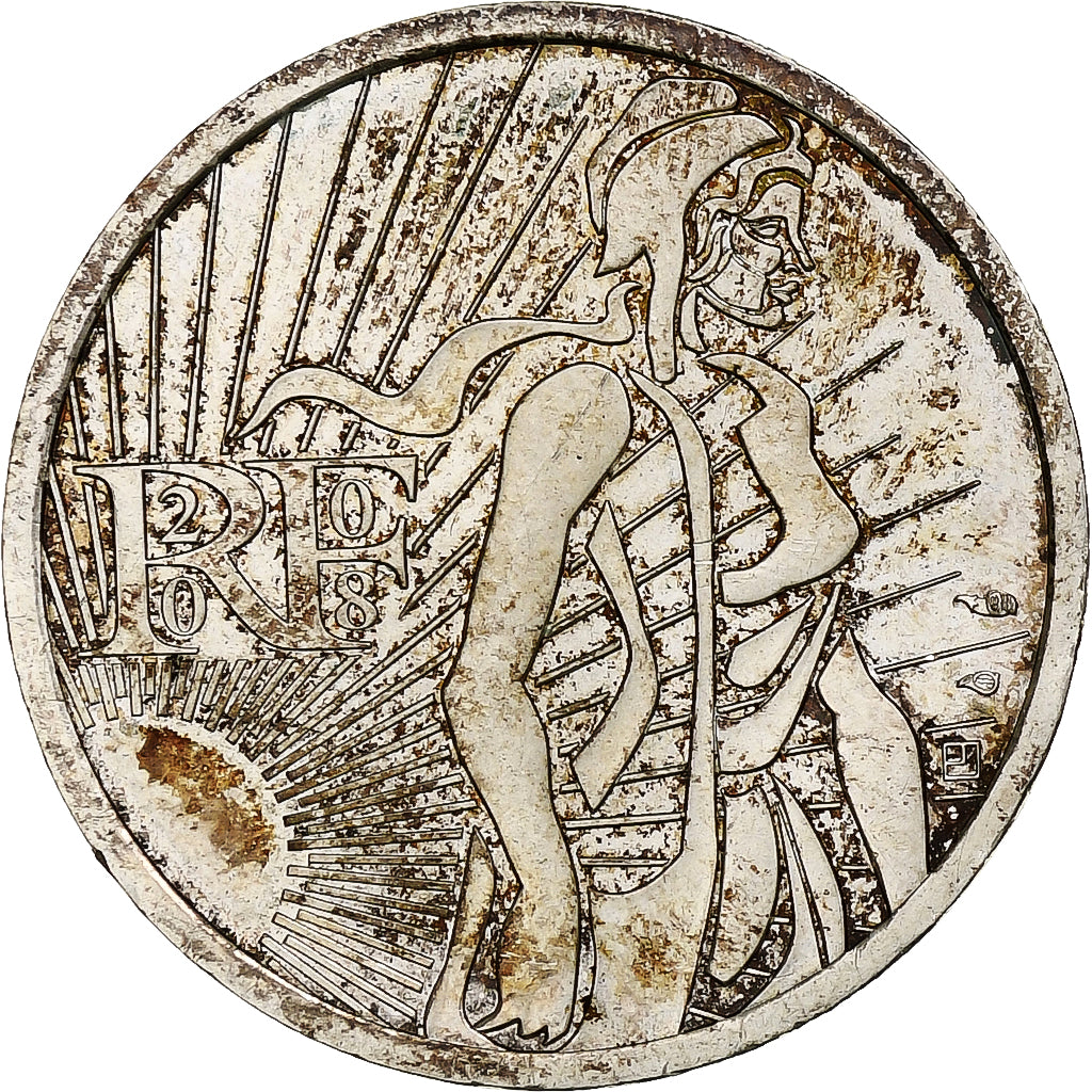 Francja, 5 Euro, Marianne, 2008, Srebro, AU(50-53), Gadoury:EU287, KM:1534