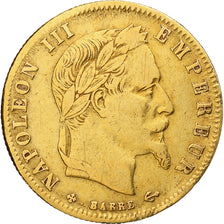 Francia, Napoleon III, 5 Francs, 1863, Strasbourg, Oro, MBC, Gadoury:1002, Le