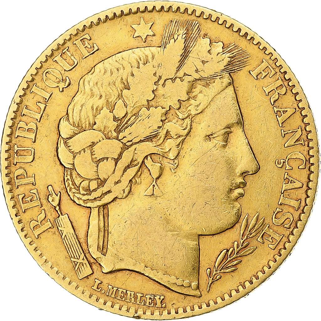 Frankrijk, 10 Francs, Cérès, 1850, Paris, Goud, FR+, Gadoury:1012, Le