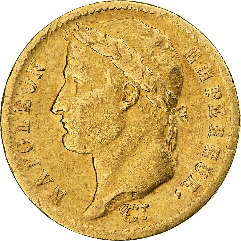 Francja, 20 Francs, Napoléon I, 1813, Paris, Złoto, EF(40-45), Gadoury:1025