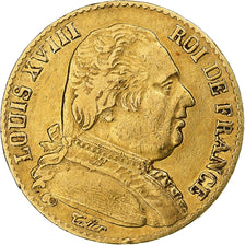 Frankreich, Louis XVIII, 20 Francs, 1815, Paris, Gold, SS, Gadoury:1026, Le