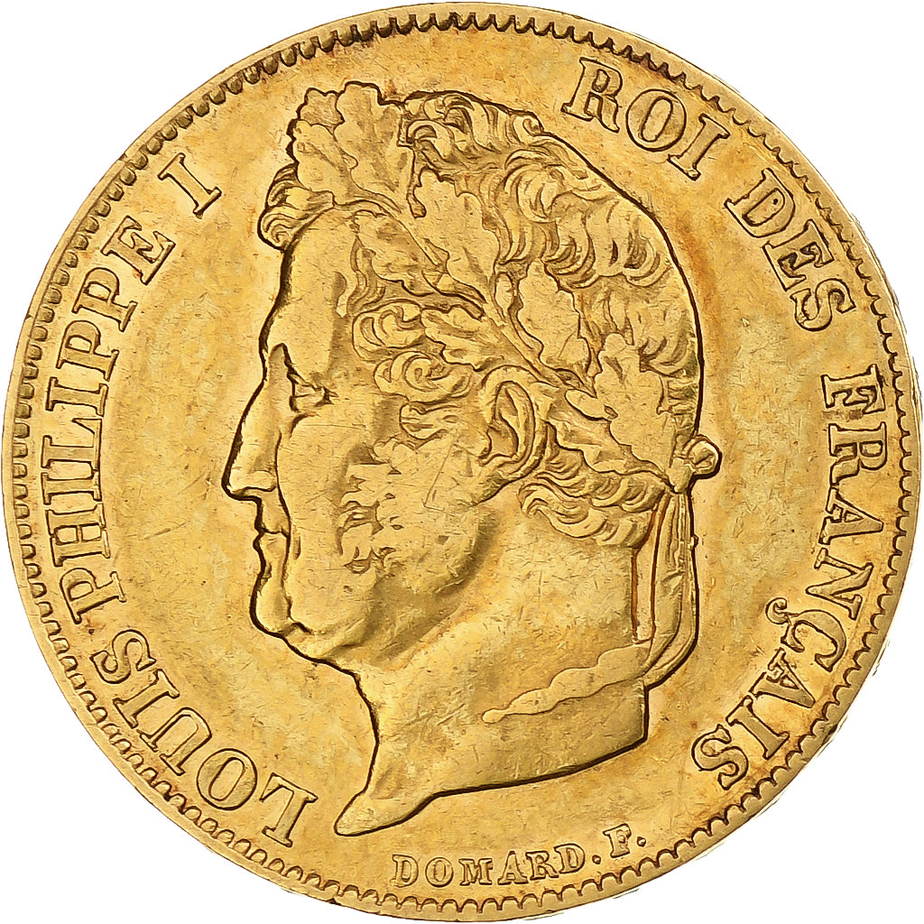 França, 20 Francs, Louis-Philippe, 1839, Paris, Dourado, EF(40-45)