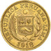 Peru, Libra, Pound, 1918, Lima, Gold, MS(60-62), KM:207