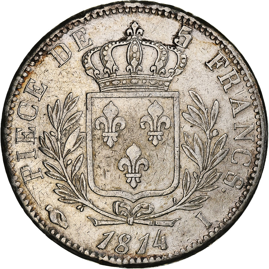 Coin, France, Louis XVIII, Louis XVIII, 5 Francs, 1814, Limoges, VF(20-25)