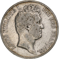 France, Louis-Philippe, 5 Francs, 1831, Rouen, Tranche en creux, Silver