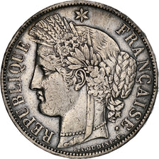 France, 5 Francs, Cérès, 1870, Paris, Silver, EF(40-45), Gadoury:742
