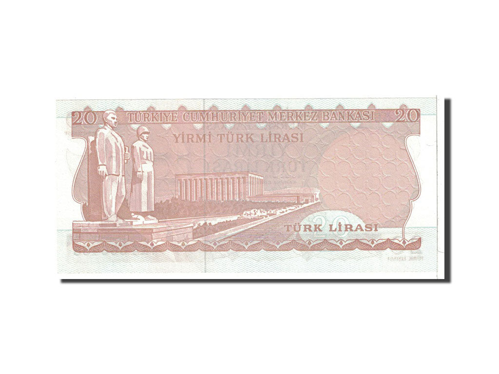 Banknote, Turkey, 20 Lira, 1970, Undated, KM:187b, UNC(65-70)