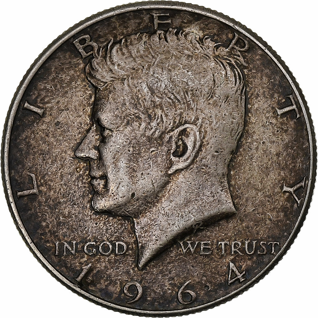 États-Unis, Half Dollar, Kennedy, 1964, Philadelphie, Argent, TTB, KM:202