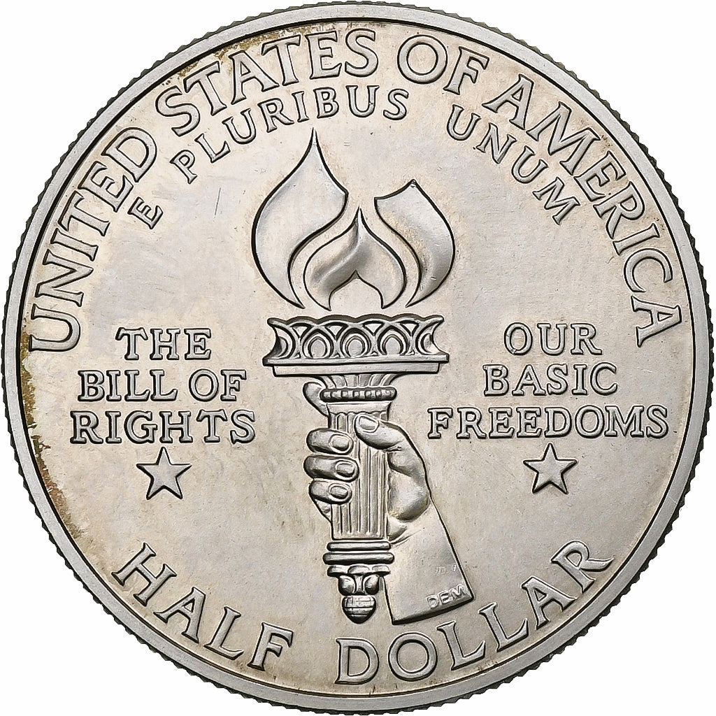 USA, Half Dollar, 1993, U.S. Mint, Srebro, MS(63), KM:240