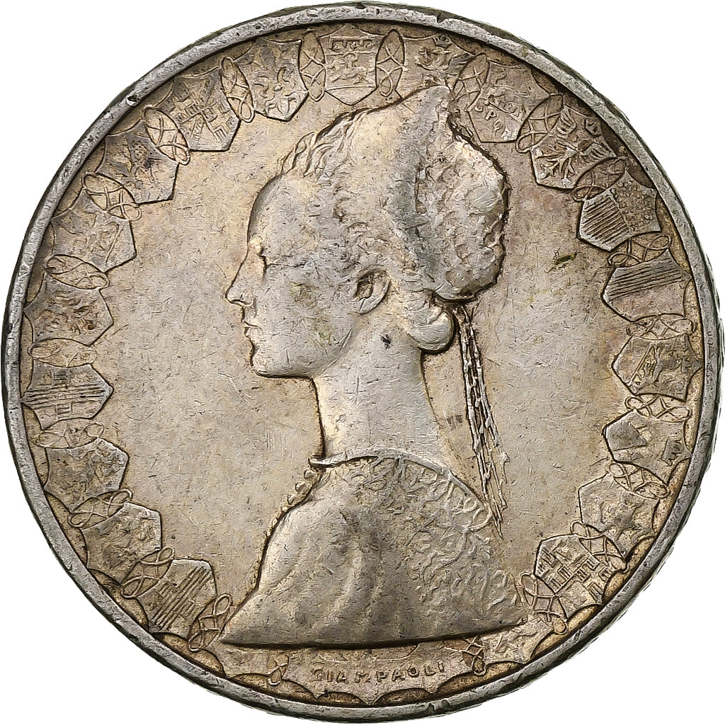 Italia, 500 Lire, 1958, Rome, Argento, BB, KM:98