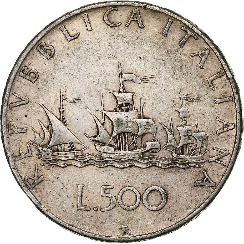 Italia, 500 Lire, 1958, Rome, Argento, BB, KM:98