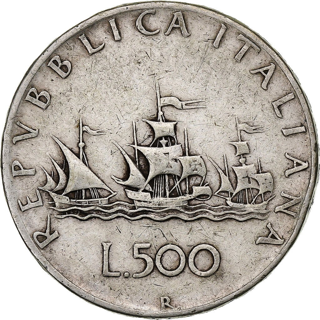 Italie, 500 Lire, 1959, Rome, Argent, TTB, KM:98