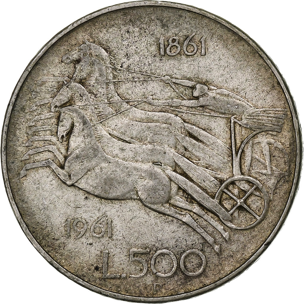 Italia, 500 Lire, 1961, Rome, Argento, BB, KM:99