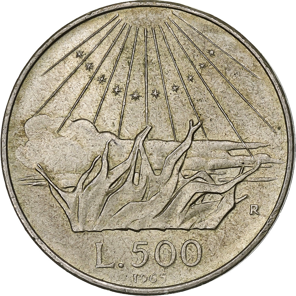Italie, 500 Lire, 1965, Rome, Argent, SUP, KM:100