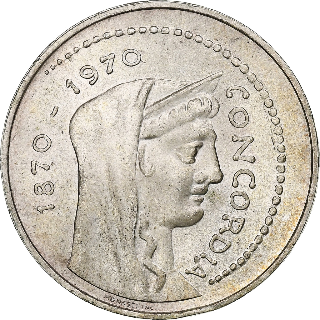 Italia, 1000 Lire, Concordia, 1970, Rome, Plata, EBC, KM:101