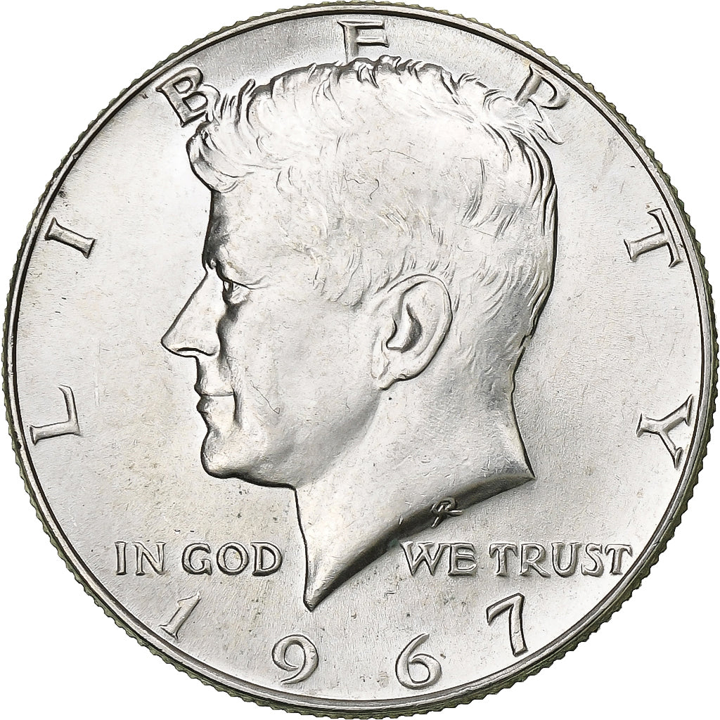 Stati Uniti, Half Dollar, Kennedy Half Dollar, 1967, Philadelphia, Argento, SPL