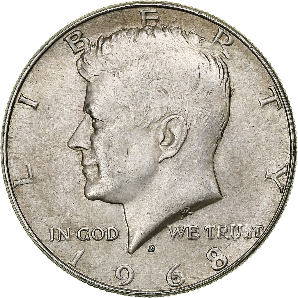 United States, Half Dollar, Kennedy Half Dollar, 1968, U.S. Mint, Silver