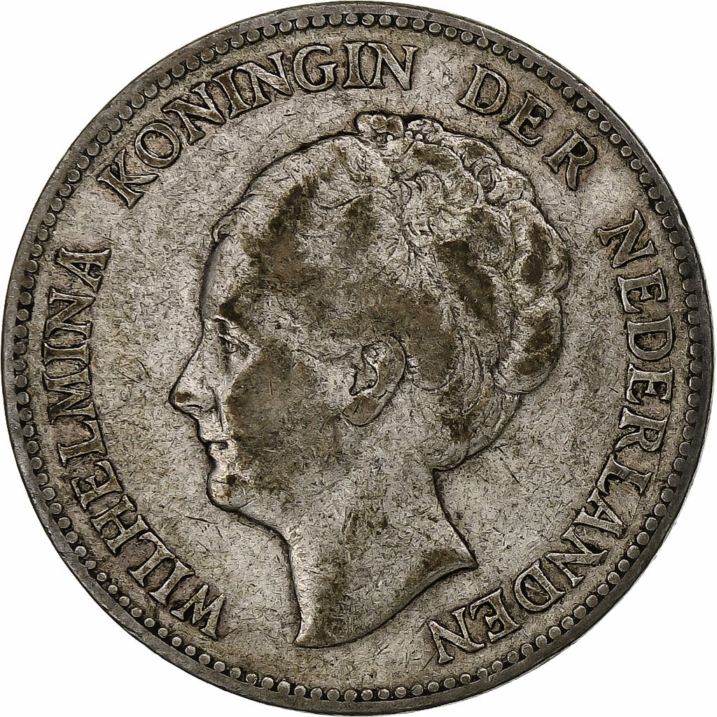 Países Baixos, Wilhelmina I, Gulden, 1923, Prata, VF(30-35), KM:161.1
