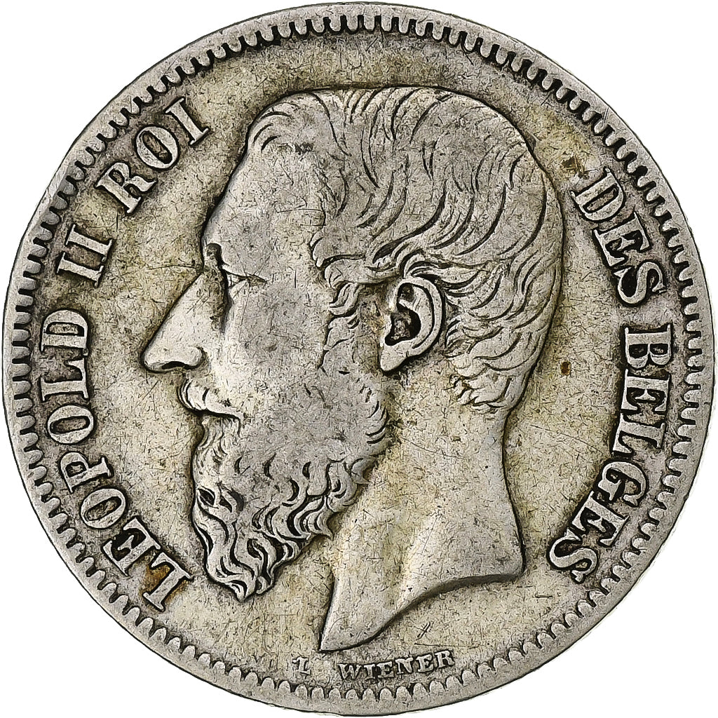 Belgium, Leopold II, 2 Francs, 2 Frank, 1866, Silver, VF(30-35), KM:30.1