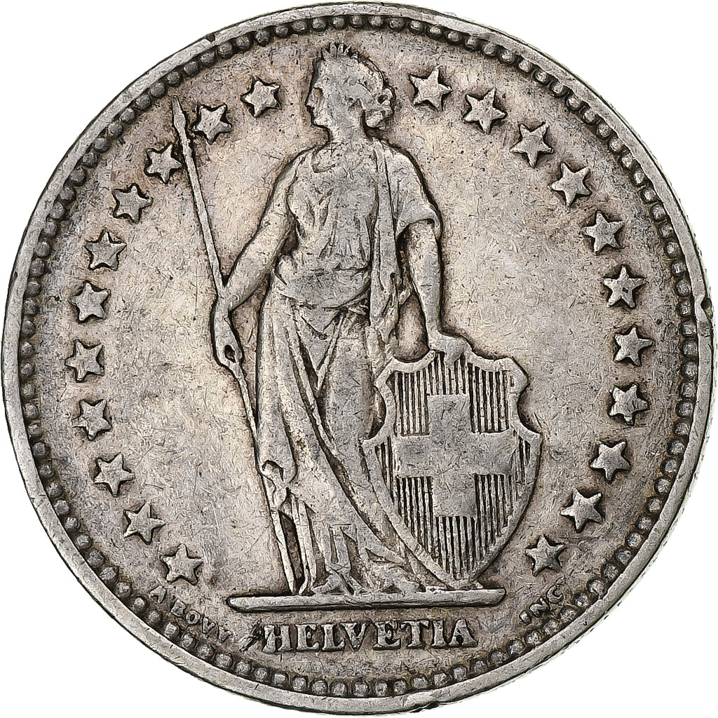 Switzerland, 2 Francs, 1920, Bern, Silver, VF(30-35), KM:21