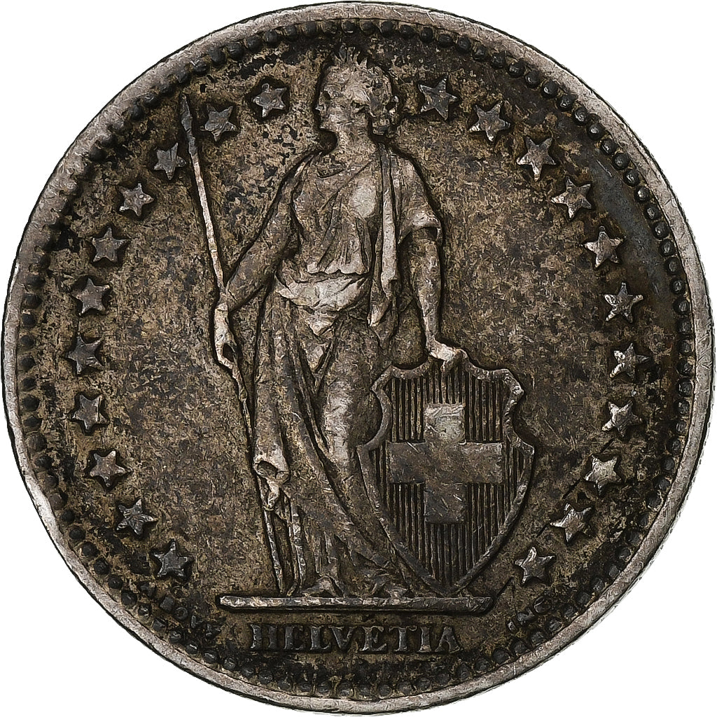 Switzerland, 2 Francs, 1945, Bern, Silver, EF(40-45), KM:21