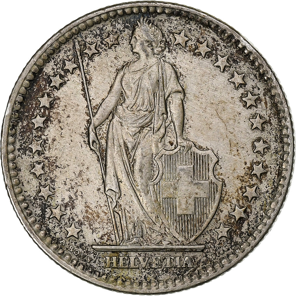 Switzerland, 2 Francs, 1961, Bern, Silver, AU(55-58), KM:21