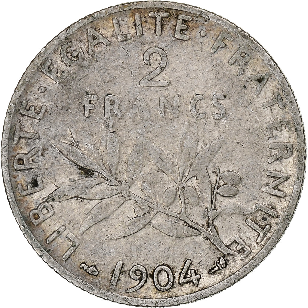 Frankreich, 2 Francs, Semeuse, 1904, Paris, Silber, S, Gadoury:532, Le