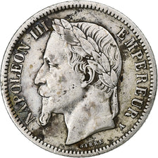 Francia, Napoleon III, Franc, 1866, Paris, Argento, MB, Gadoury:463, Le