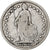 Switzerland, Franc, 1887, Bern, Silver, F(12-15), KM:24