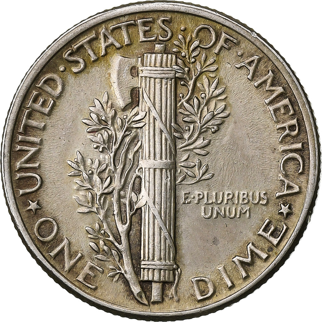 United States, Dime, 1944, Philadelphia, Silver, AU(50-53)