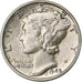 United States, Mercury Dime, 1942, Philadelphia, Silver, AU(55-58), KM:140