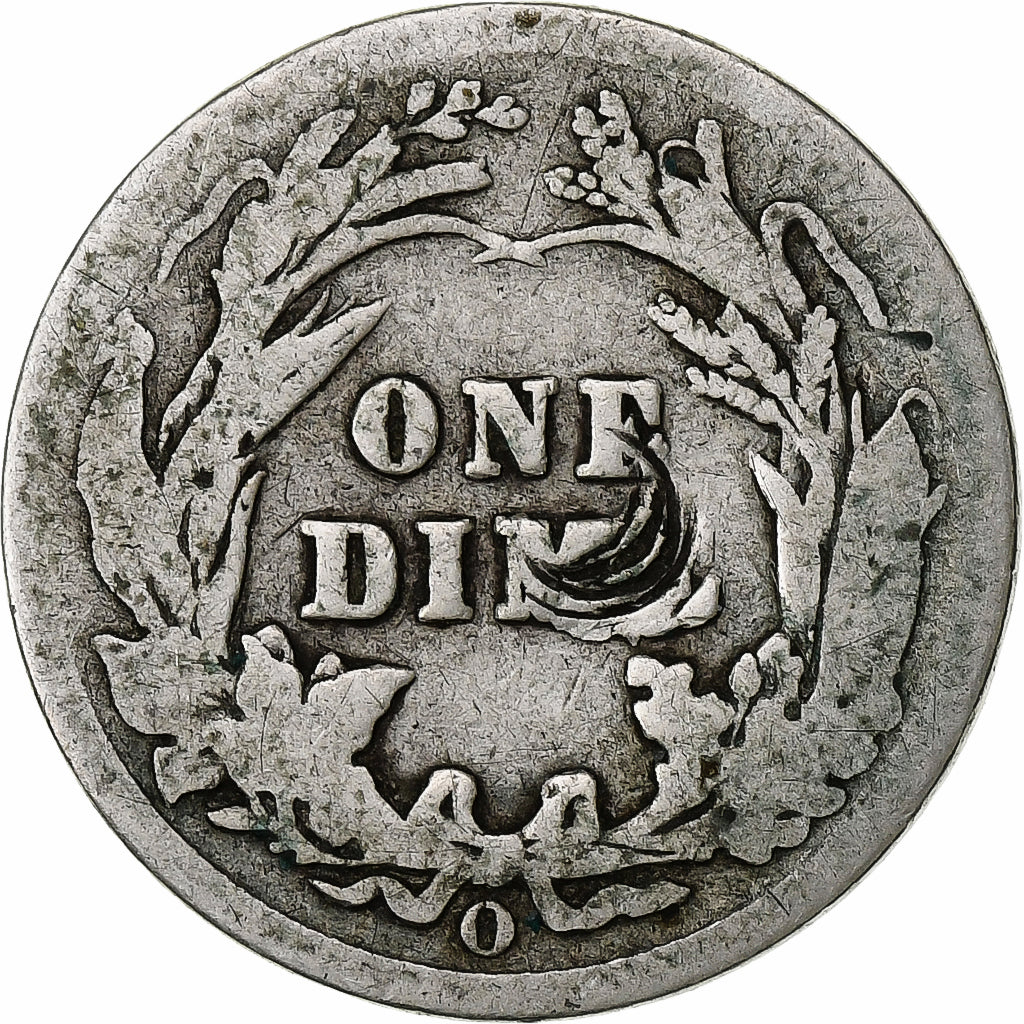 Estados Unidos da América, Dime, Barber Dime, 1903, New Orleans, Prata
