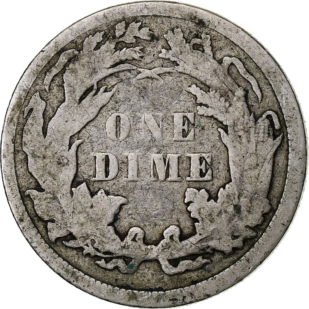 United States, Dime, Seated Liberty Dime, 1860, U.S. Mint, Silver, F(12-15)
