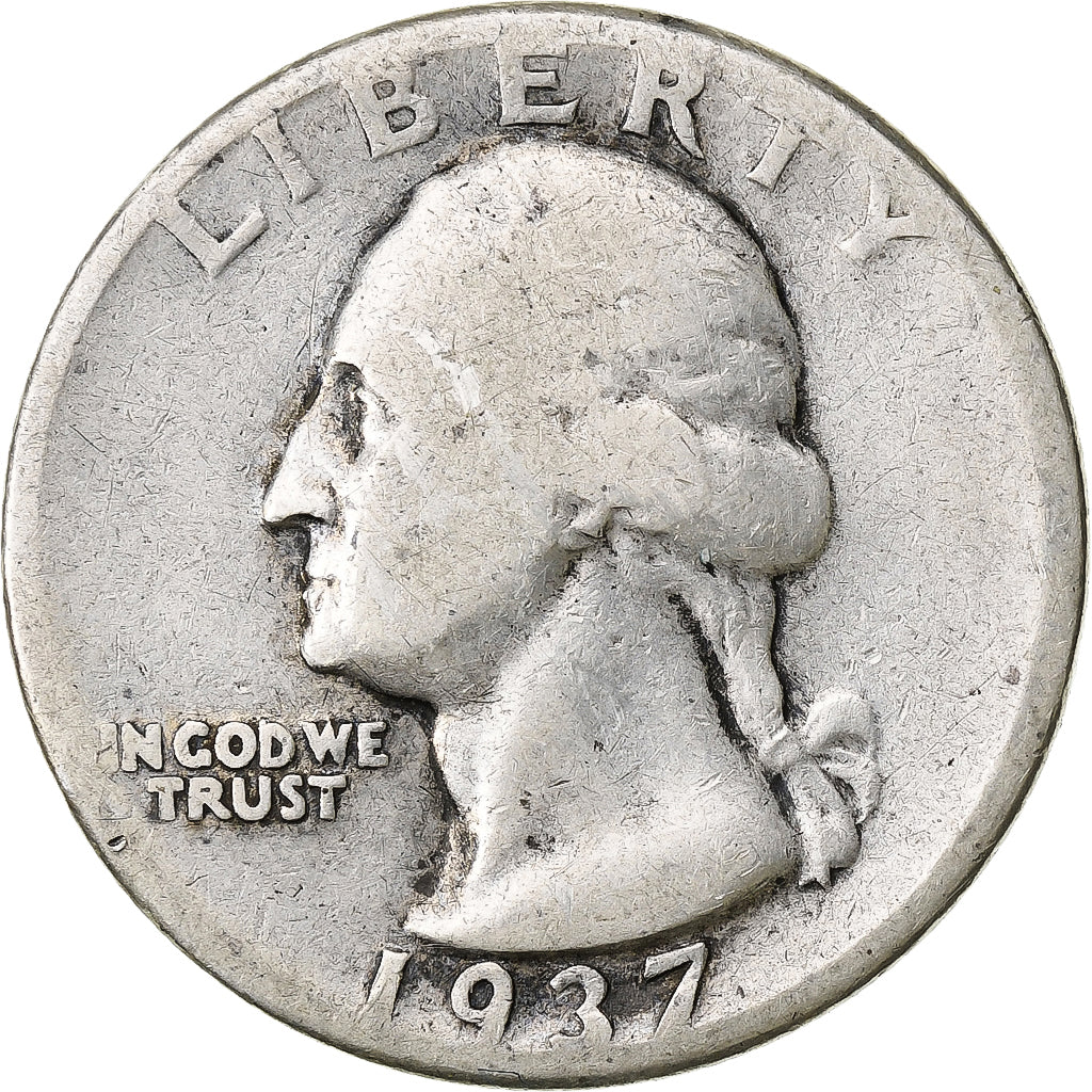 Vereinigte Staaten, Quarter, Washington Quarter, 1937, U.S. Mint, Silber, S