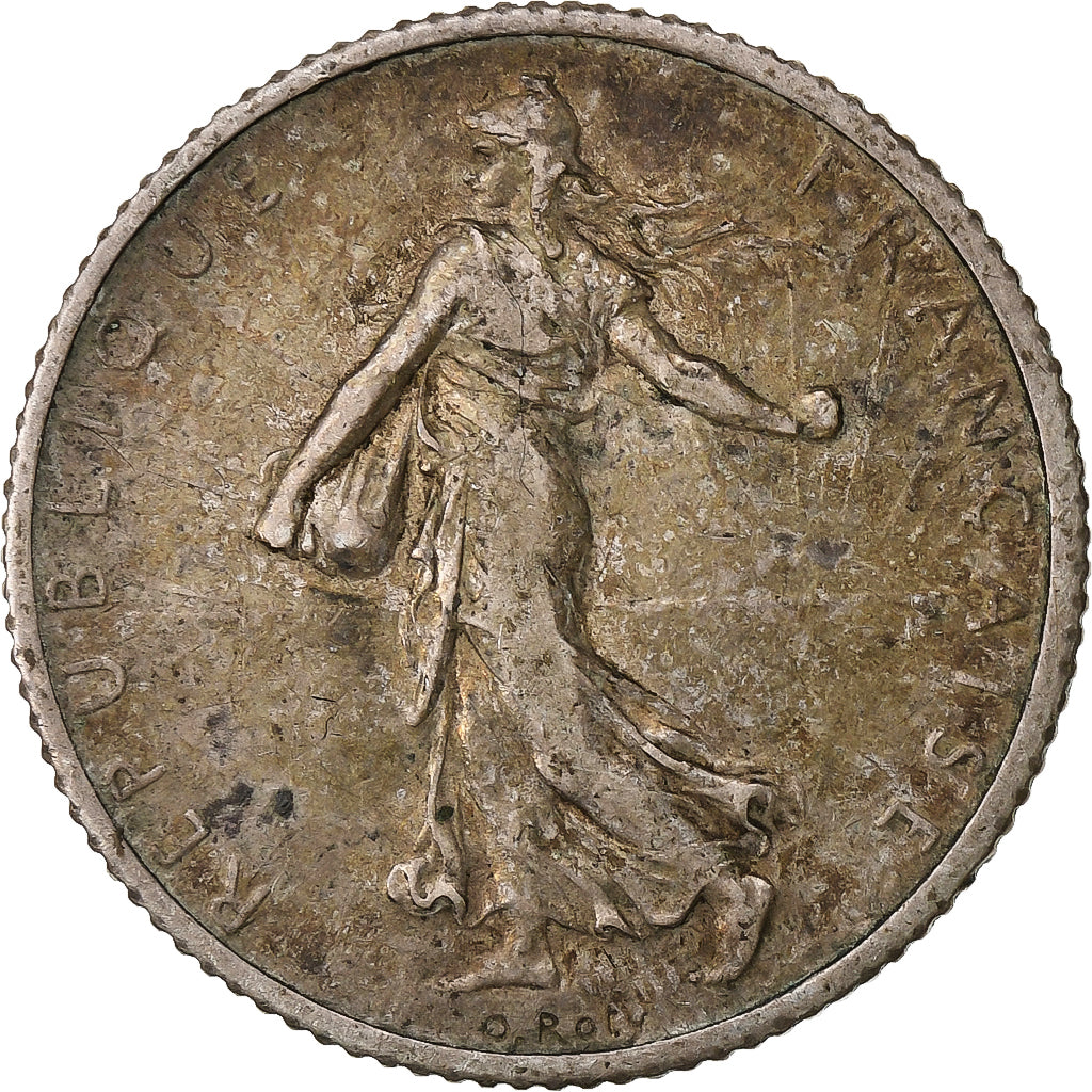 Francja, Franc, Semeuse, 1902, Paris, Srebro, EF(40-45), Gadoury:467, KM:844.1