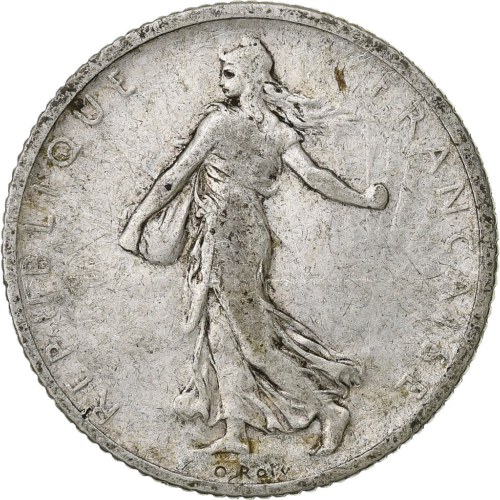 Francia, Franc, Semeuse, 1907, Paris, Argento, MB, Gadoury:467, Le Franc:F.217