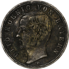 Stati tedeschi, BAVARIA, Otto, 5 Mark, 1913, Munich, Argento, BB, KM:915