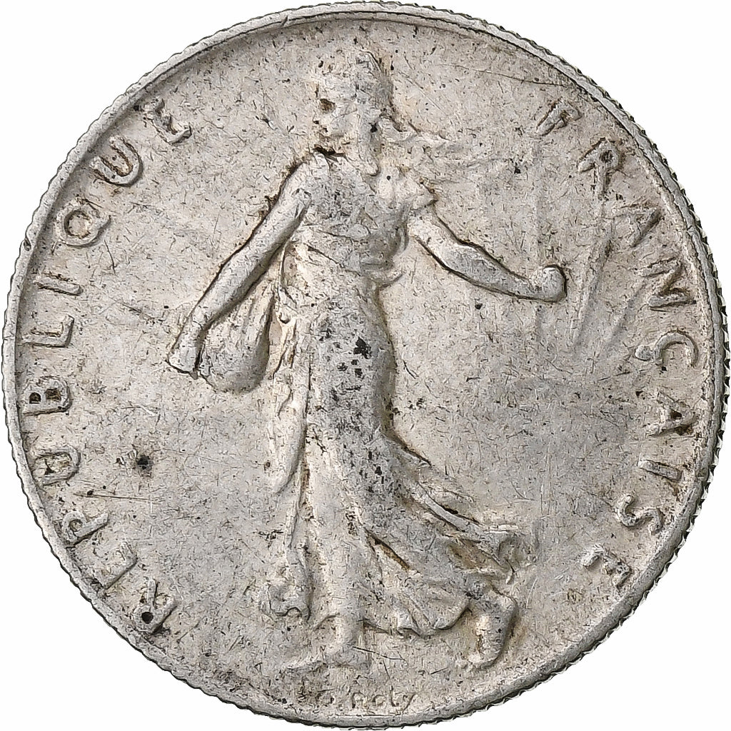 Francia, 50 Centimes, Semeuse, 1907, Paris, Plata, MBC+, Gadoury:420, Le