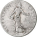 Francia, 50 Centimes, Semeuse, 1911, Paris, Plata, BC+, Gadoury:420, Le