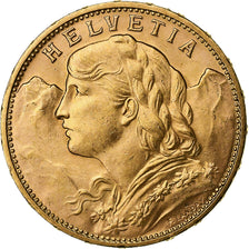 Svizzera, 20 Francs, 1914, Bern, Oro, SPL, KM:35.1