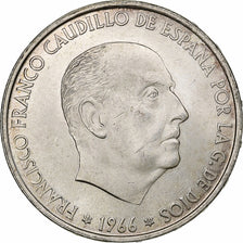 Espagne, Caudillo and regent, 100 Pesetas, 1966, Madrid, Argent, SUP, KM:797