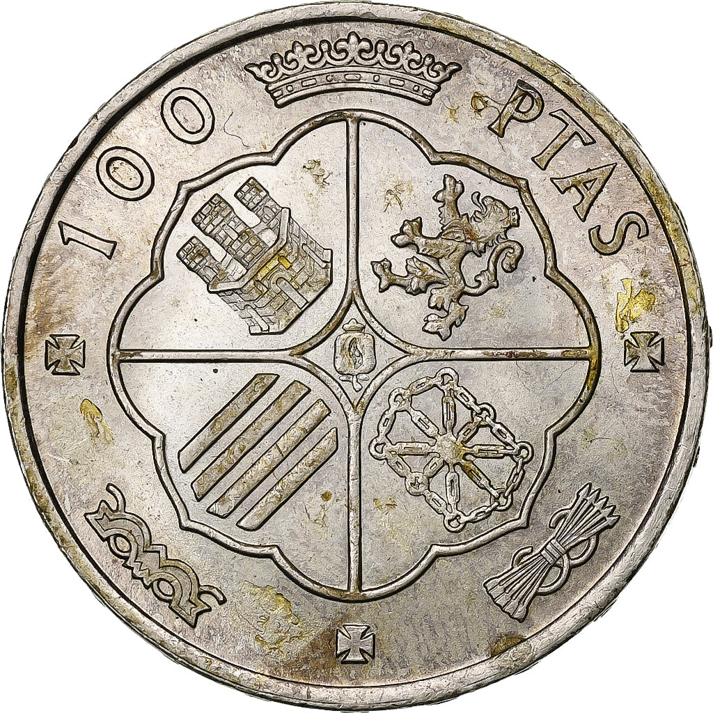 Spanien, Caudillo and regent, 100 Pesetas, 1966, Madrid, Silber, VZ, KM:797