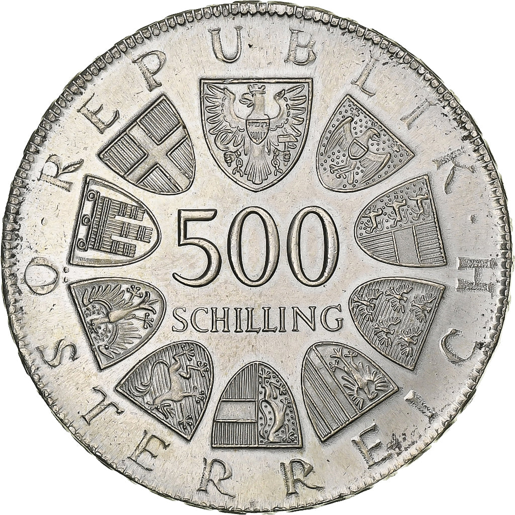 Austria, 500 Schilling, 1980, Argento, SPL, KM:2950