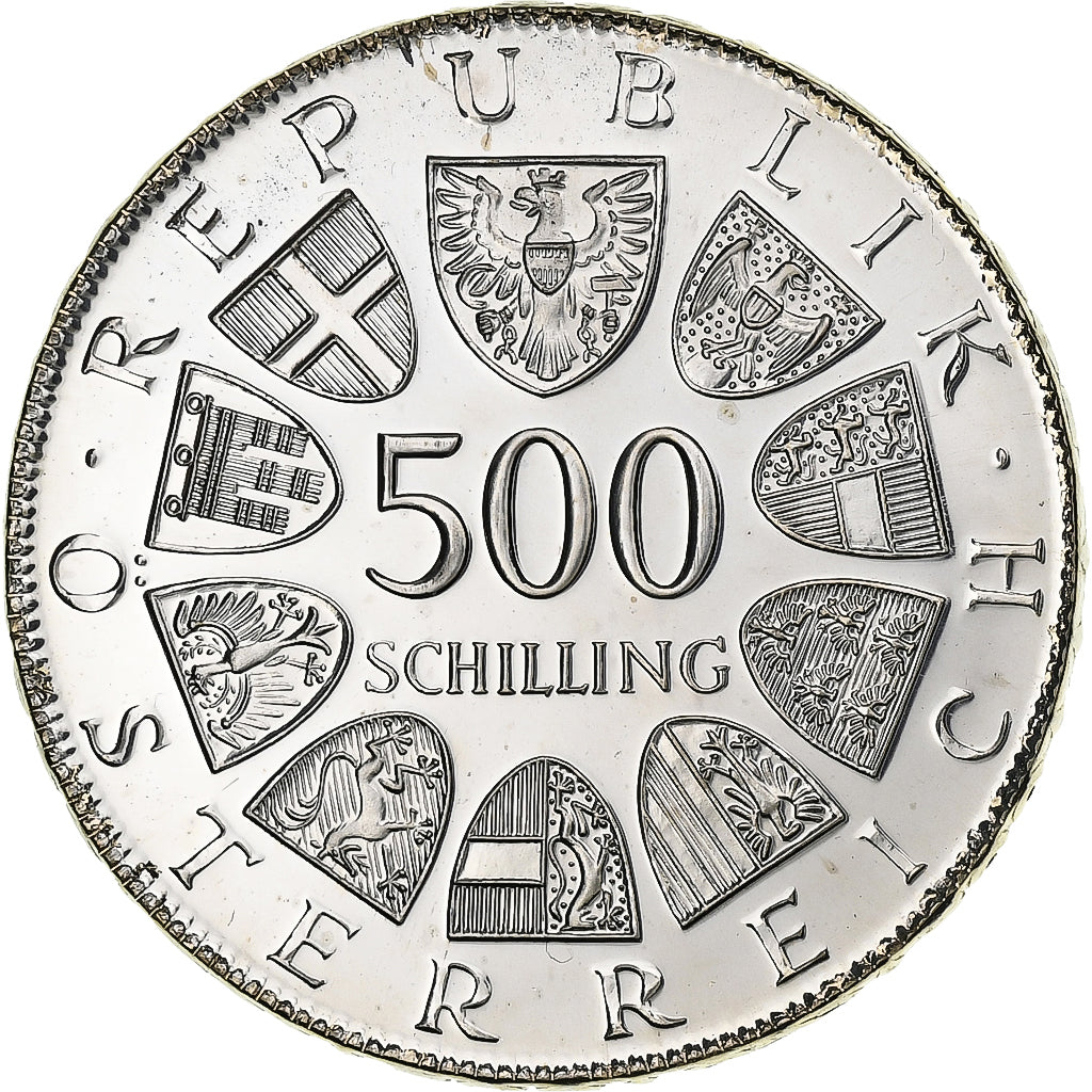 Austria, 500 Schilling, 1980, Srebro, AU(55-58), KM:2950